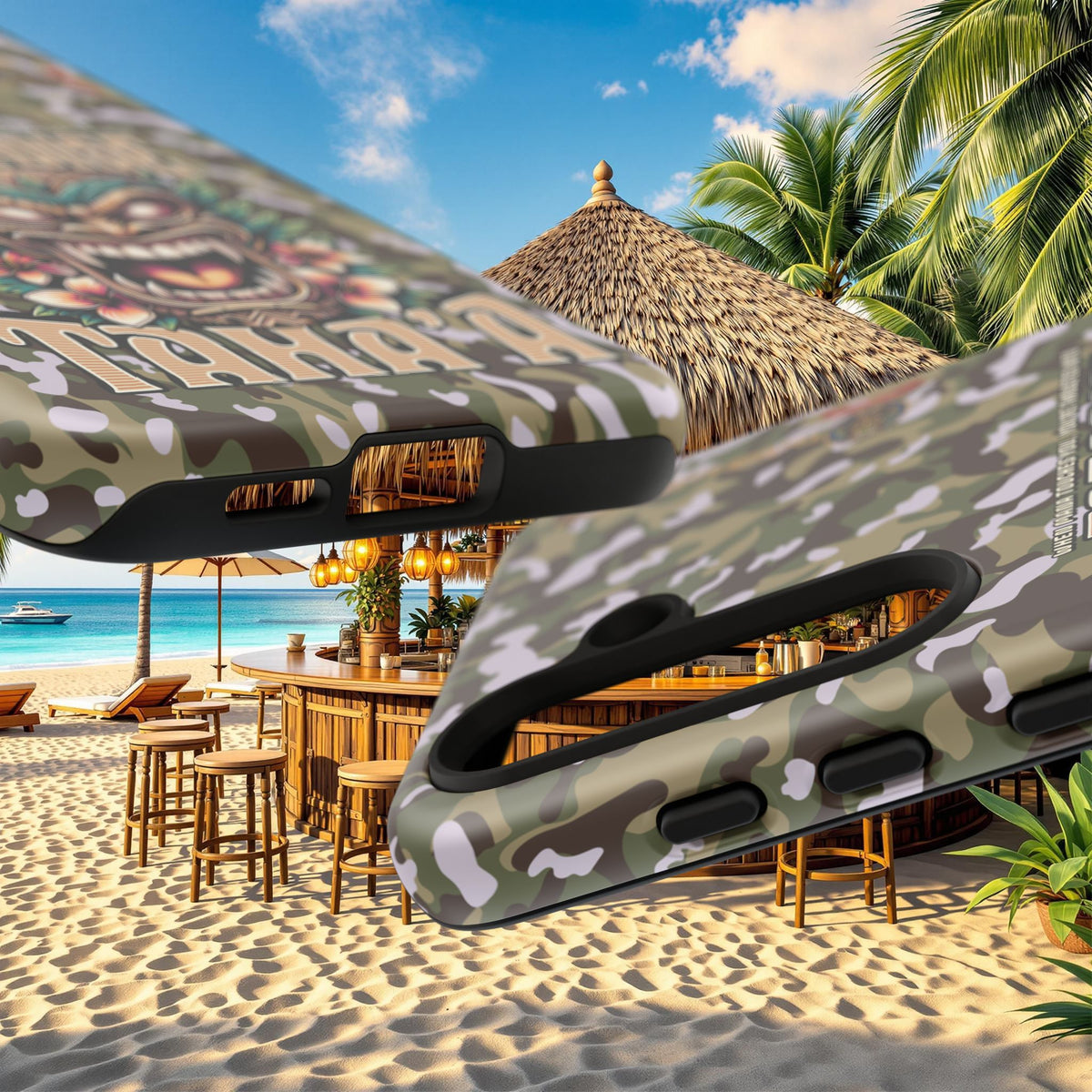 Tahaa – Coque Antichoc Premium « Tiki Féroce » | Design Tribal & Protection Maximale