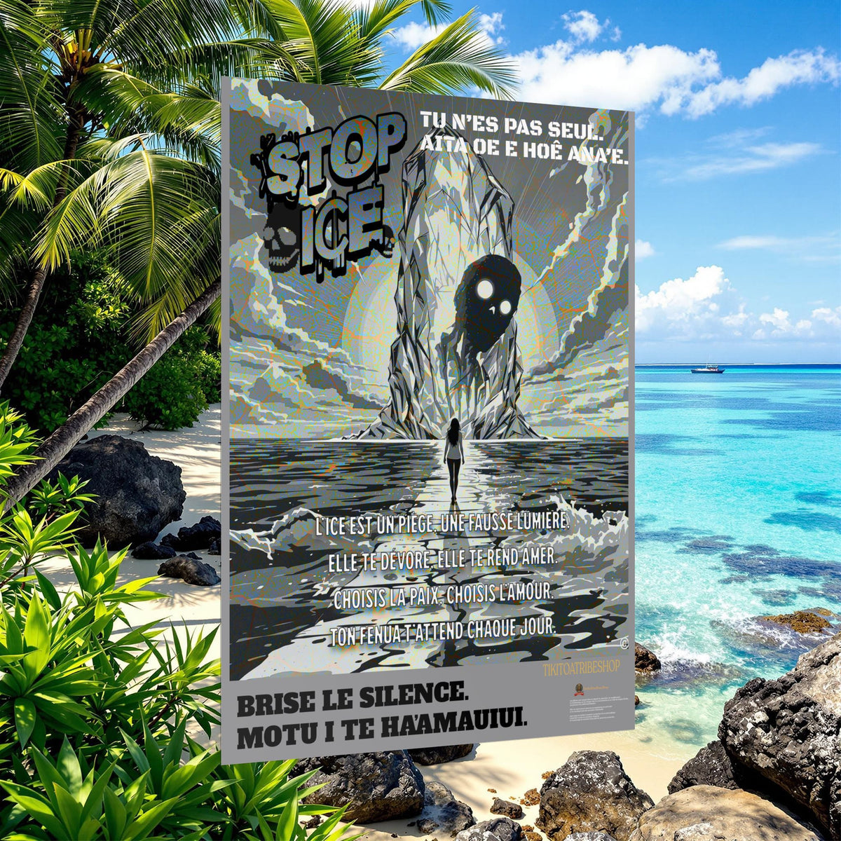 Posters Anti-ICE Polynésie – Affiches de Sensibilisation Contre la Drogue “Paruru i te ora – Brisons les chaînes de l’ICE”