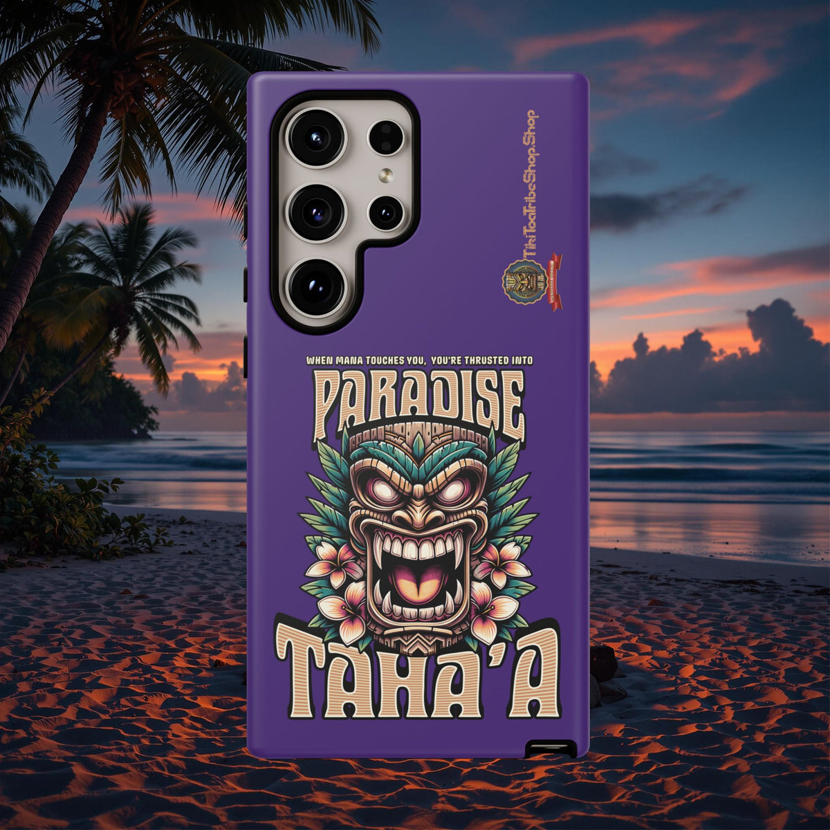Tahaa – Coque Antichoc Premium « Tiki Féroce » | Design Tribal & Protection Maximale