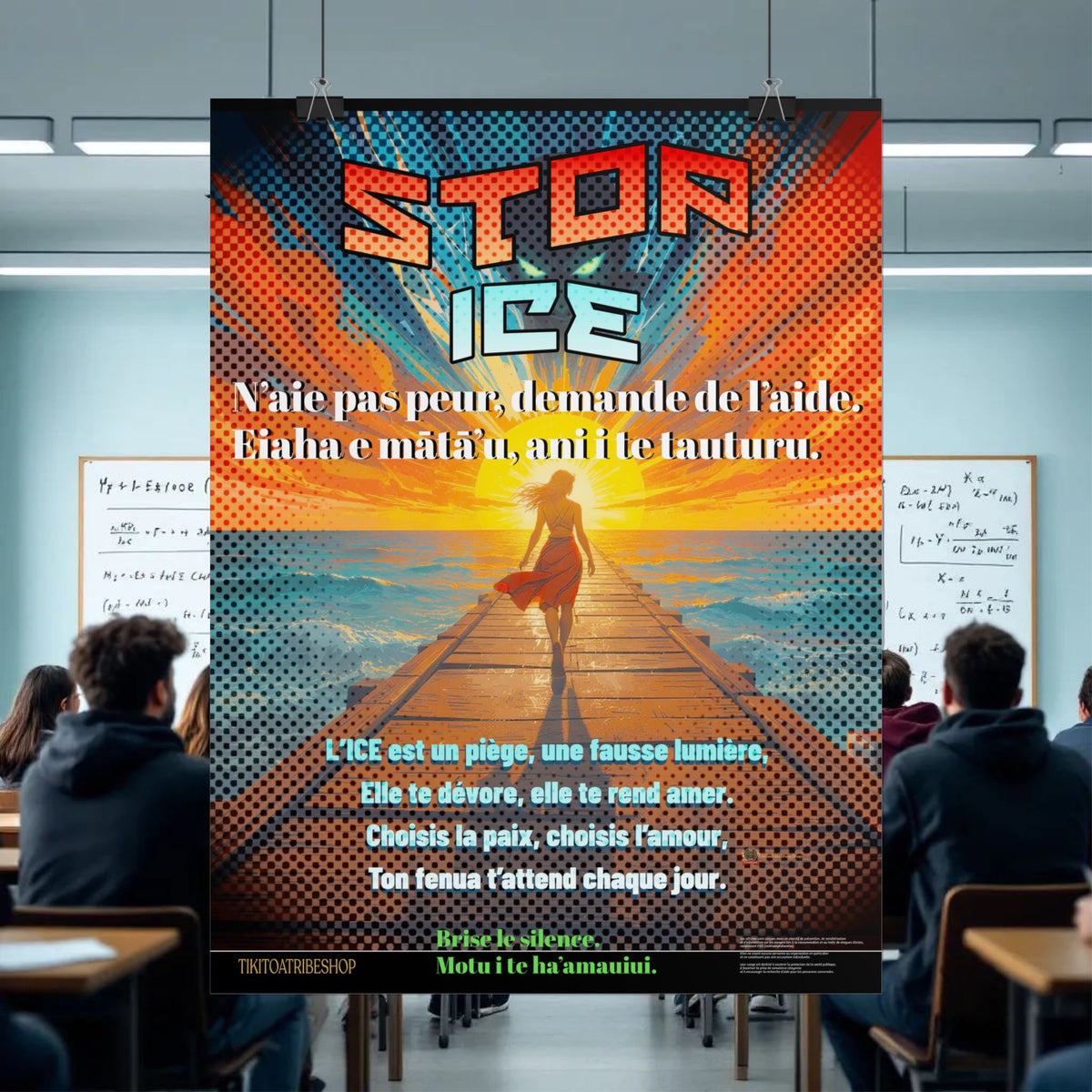 Posters Anti-ICE Polynésie – Affiches de Sensibilisation Contre la Drogue “Paruru i te ora – Brisons les chaînes de l’ICE”