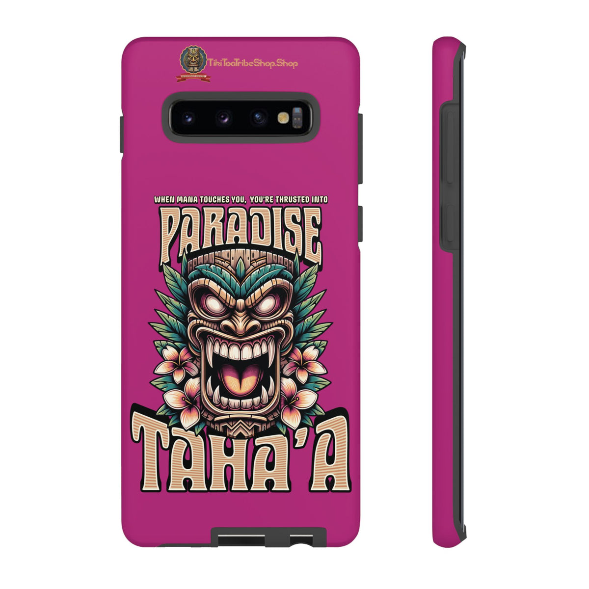 Tahaa – Coque Antichoc Premium « Tiki Féroce » | Design Tribal & Protection Maximale