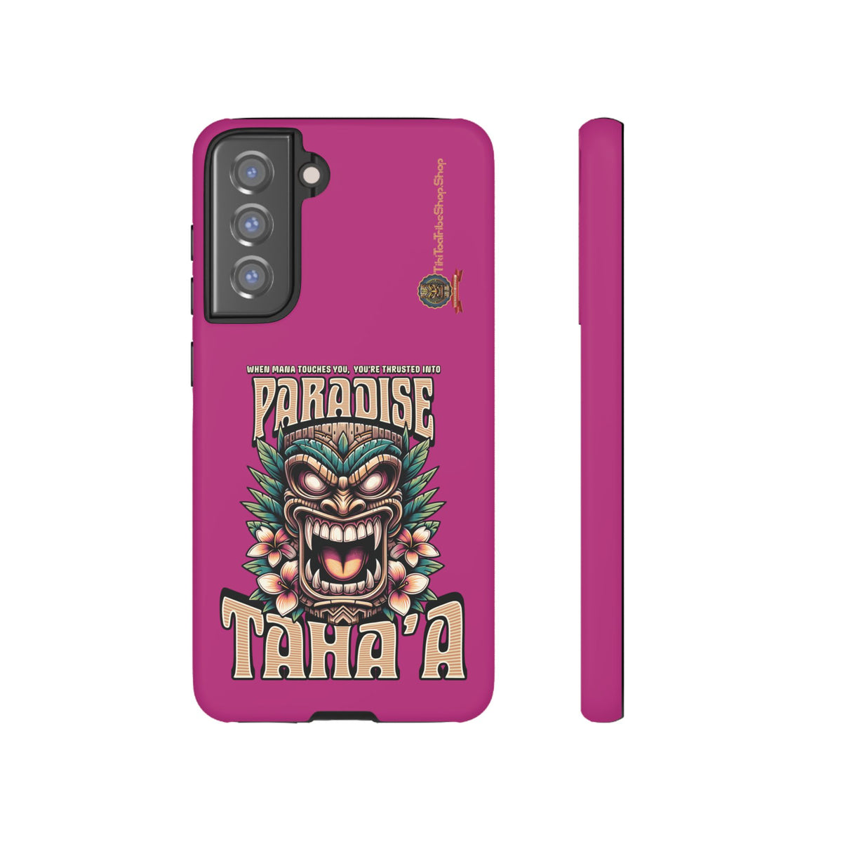 Tahaa – Coque Antichoc Premium « Tiki Féroce » | Design Tribal & Protection Maximale