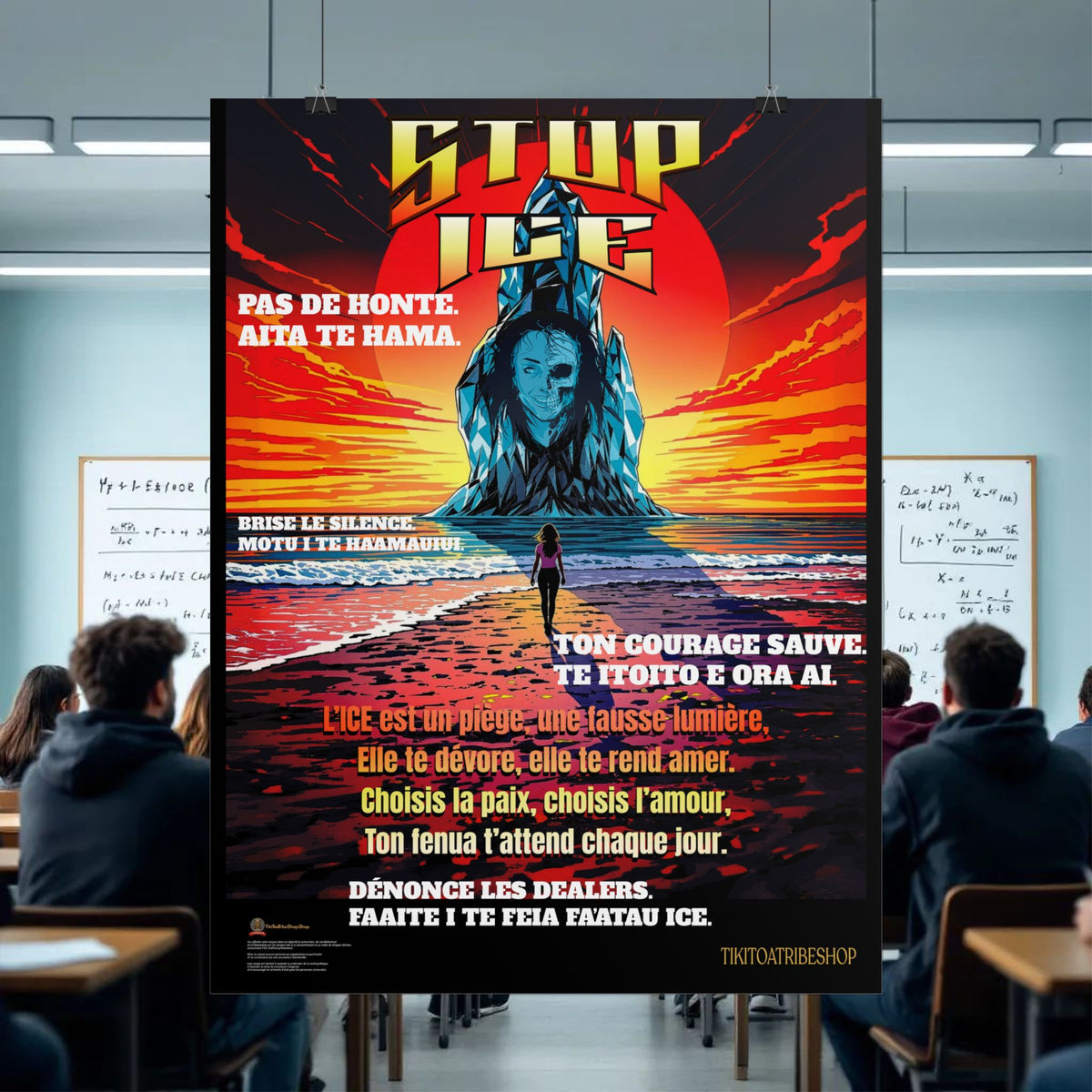 Posters Anti-ICE Polynésie – Affiches de Sensibilisation Contre la Drogue “Paruru i te ora – Brisons les chaînes de l’ICE”