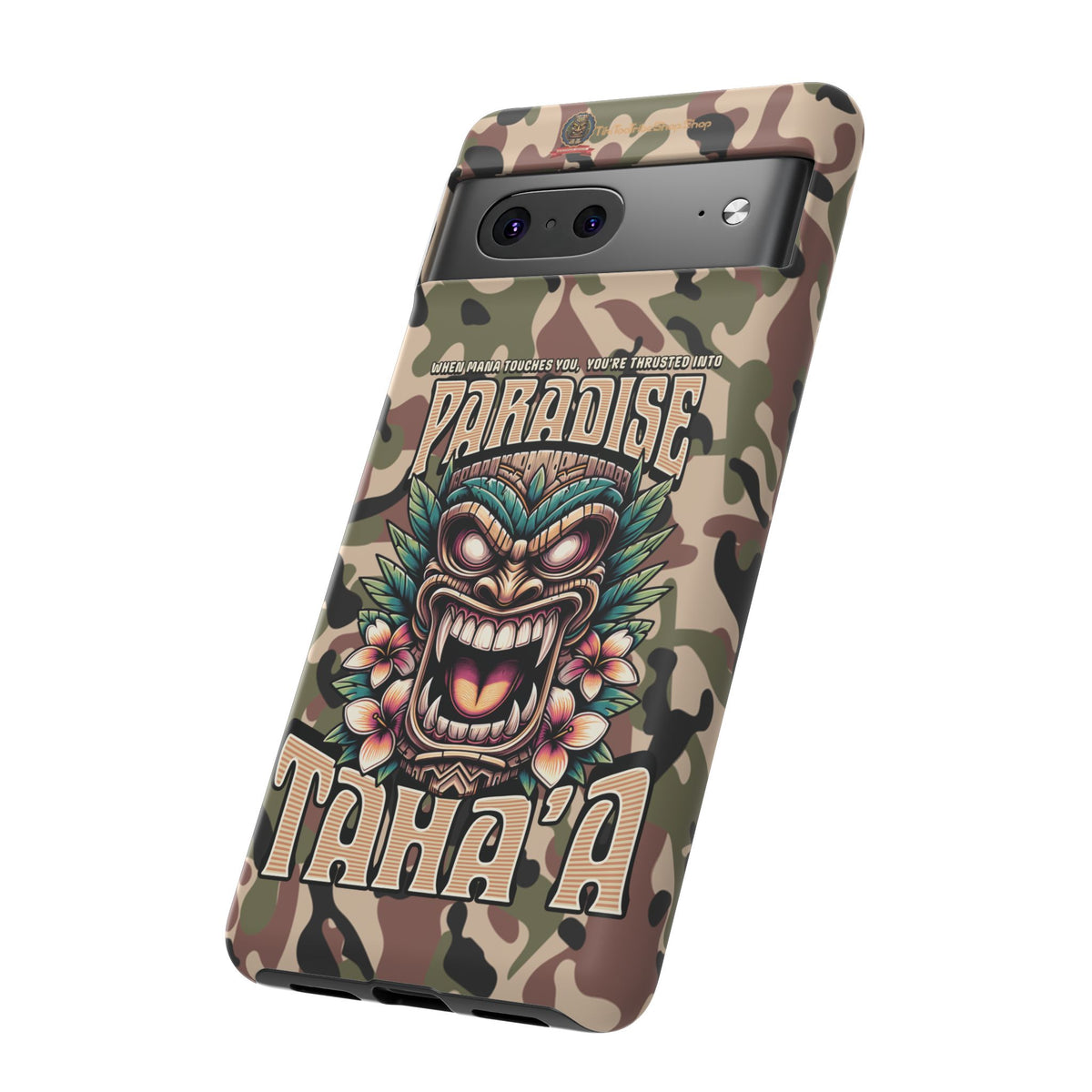 Tahaa – Coque Antichoc Premium « Tiki Féroce » | Design Tribal & Protection Maximale