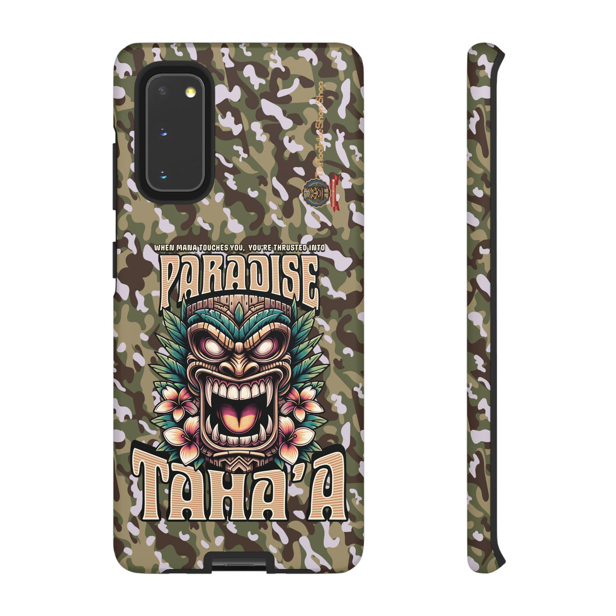 Tahaa – Coque Antichoc Premium « Tiki Féroce » | Design Tribal & Protection Maximale