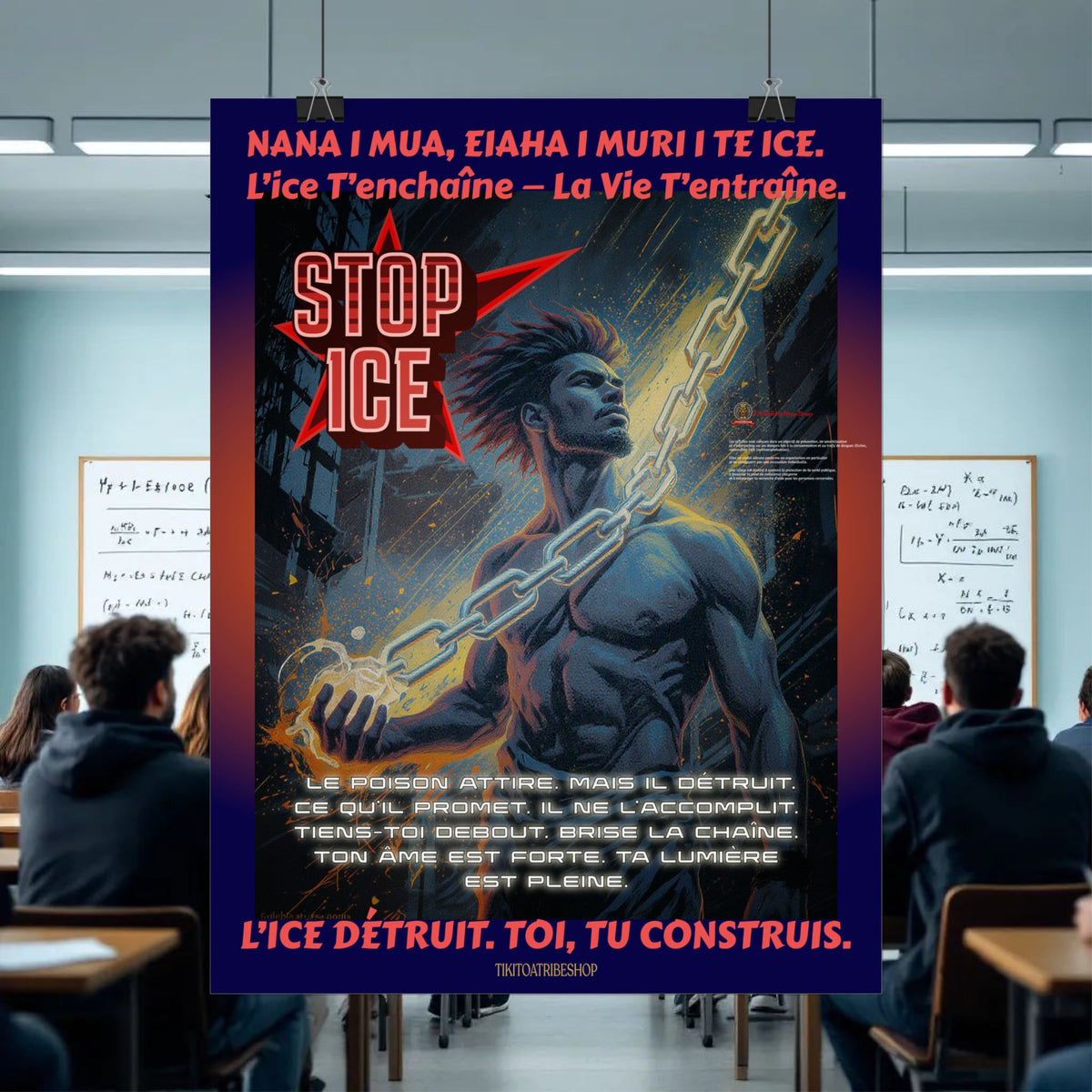 Posters Anti-ICE Polynésie – Affiches de Sensibilisation Contre la Drogue “Paruru i te ora – Brisons les chaînes de l’ICE”