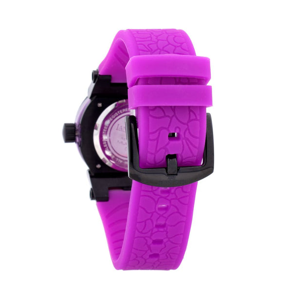 LANCASTER Murano Lady Purple Silicone Women's Watch - Unique and Vibrant Design