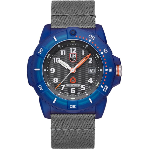 LUMINOX "Tide Recycled Ocean" Blue &amp; Gray Quartz Watch - 20 ATM