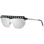 VICTORIA'S SECRET : Lunettes de Soleil Métal Noir Femme - Verres Miroir Gris - Protection UV 100%