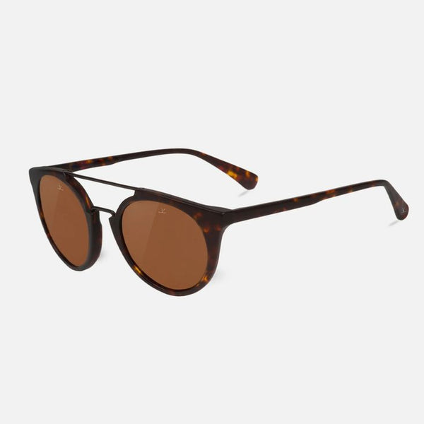 VUARNET Unisex "Cable Car" Sunglasses in Brown Acetate