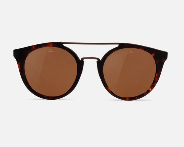 VUARNET Unisex "Cable Car" Sunglasses in Brown Acetate