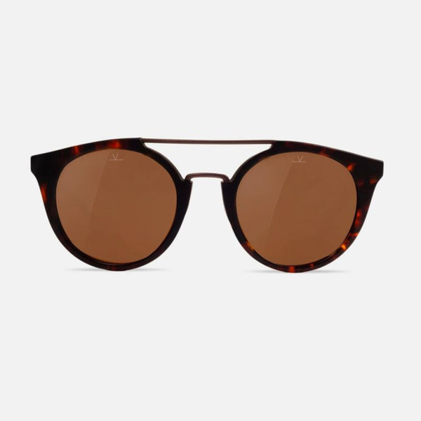 VUARNET Unisex "Cable Car" Sunglasses in Brown Acetate