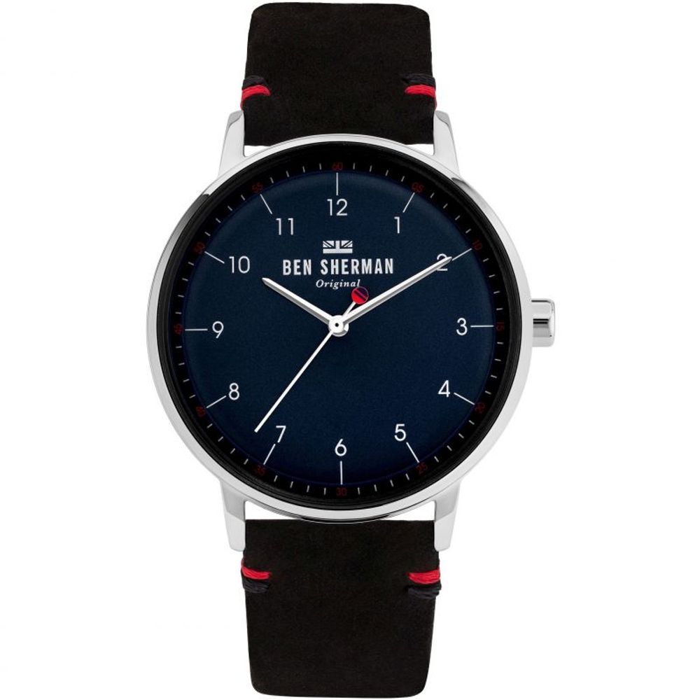 BEN SHERMAN Montre Élégante en Acier et Cuir