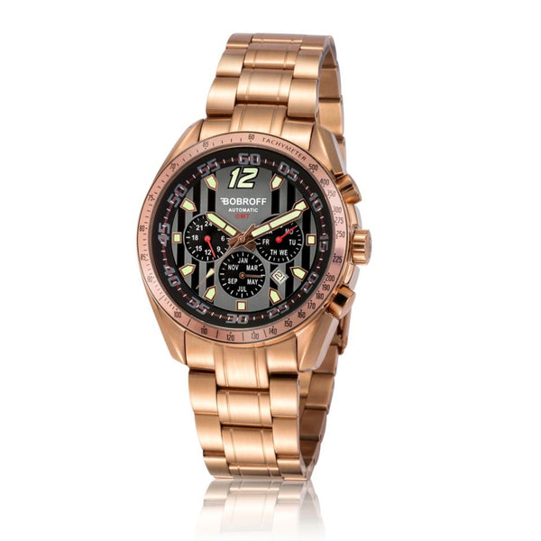 BOBROFF Luxury Chronograph Tachymeter Watch
