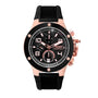 BOBROFF Unisex Sports Quartz Watch Black &amp; Rose Gold