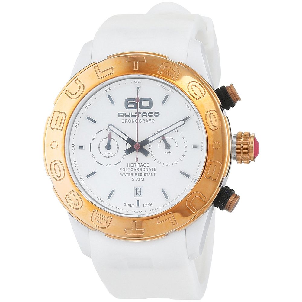 BULTACO Women's Sporty Polycarbonate Watch with Rubber Strap