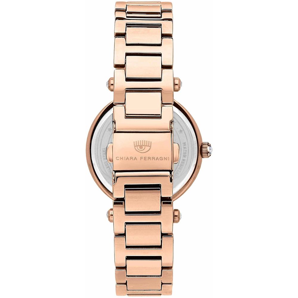 CHIARA FERRAGNI Rose Gold Bracelet Watch with Deployant Jewel