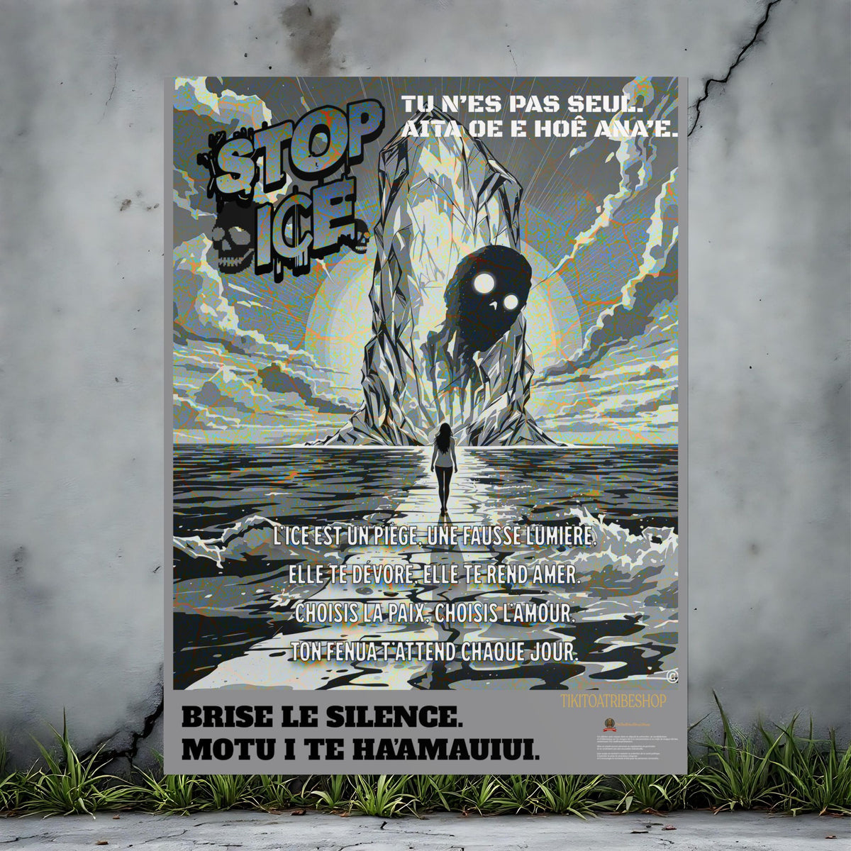 Posters Anti-ICE Polynésie – Affiches de Sensibilisation Contre la Drogue “Paruru i te ora – Brisons les chaînes de l’ICE”