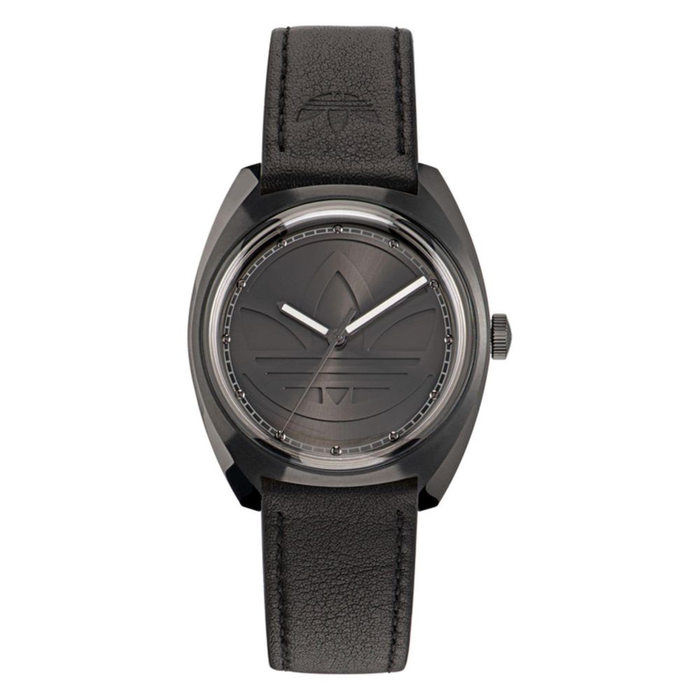 ADIDAS Montre "Edition One" pour Femme - Cadran Noir Vaste Logo et Bracelet en Cuir Noir