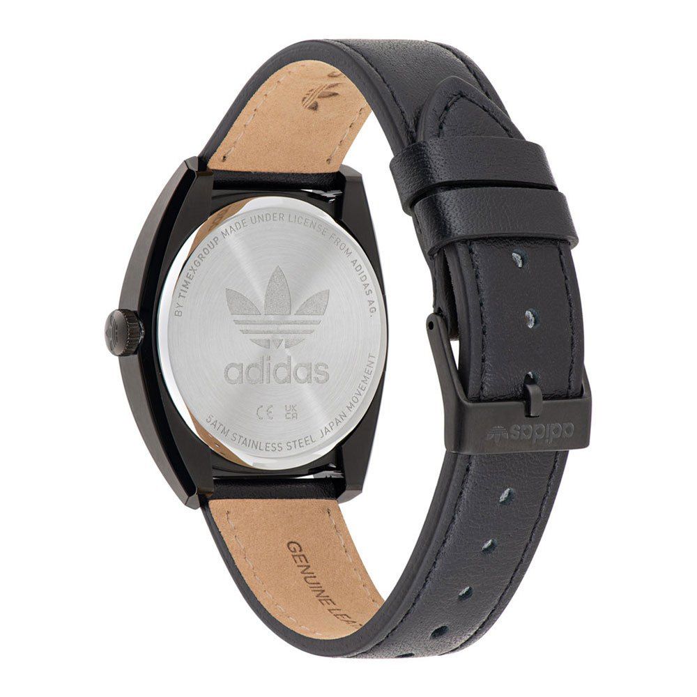 ADIDAS Montre "Edition One" pour Femme - Cadran Noir Vaste Logo et Bracelet en Cuir Noir