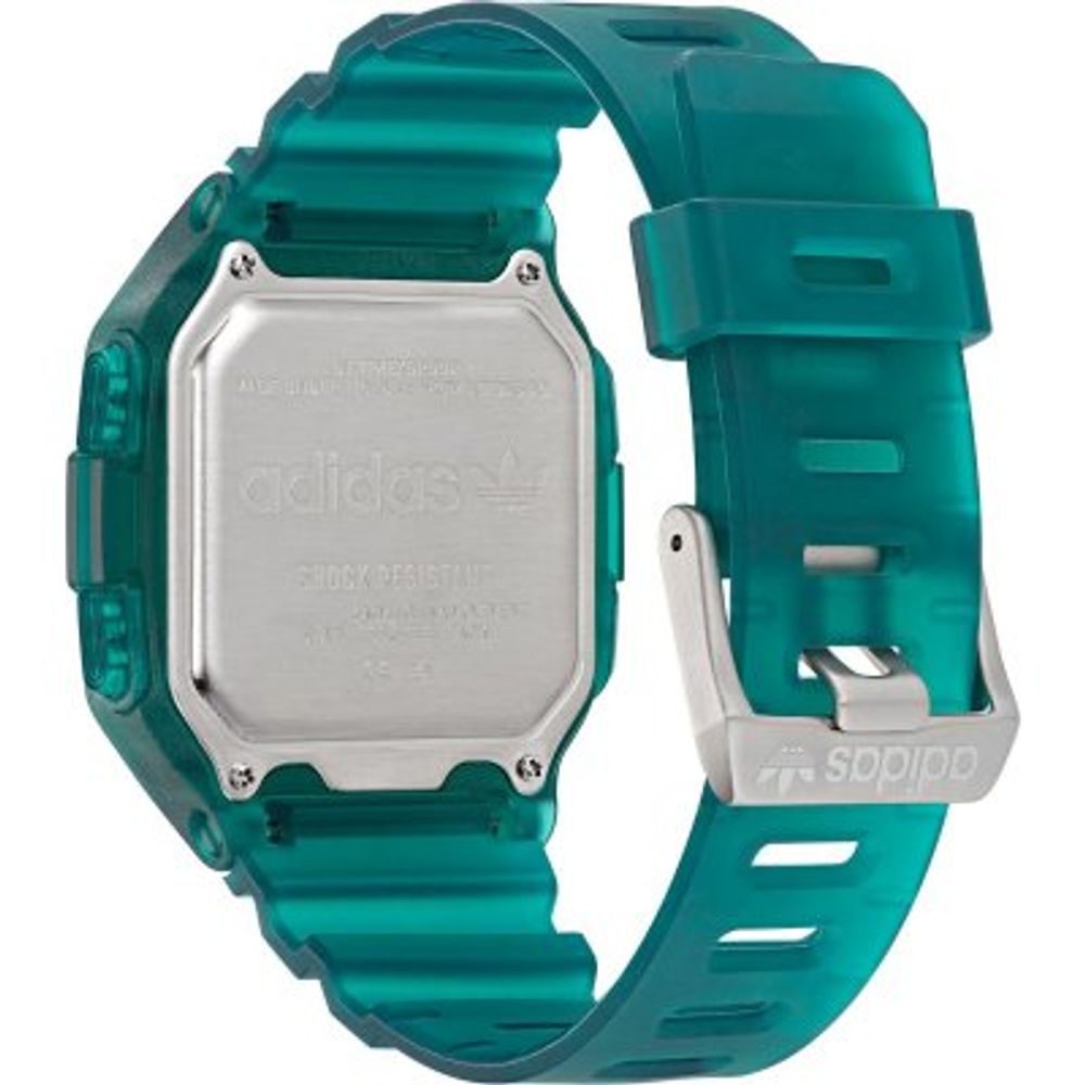 ADIDAS "Digital One GMT" Translucent Green Digital Watch - Unisex &amp; Durable