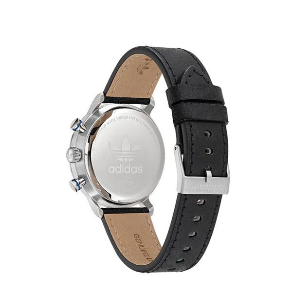 Adidas Black Leather Watch