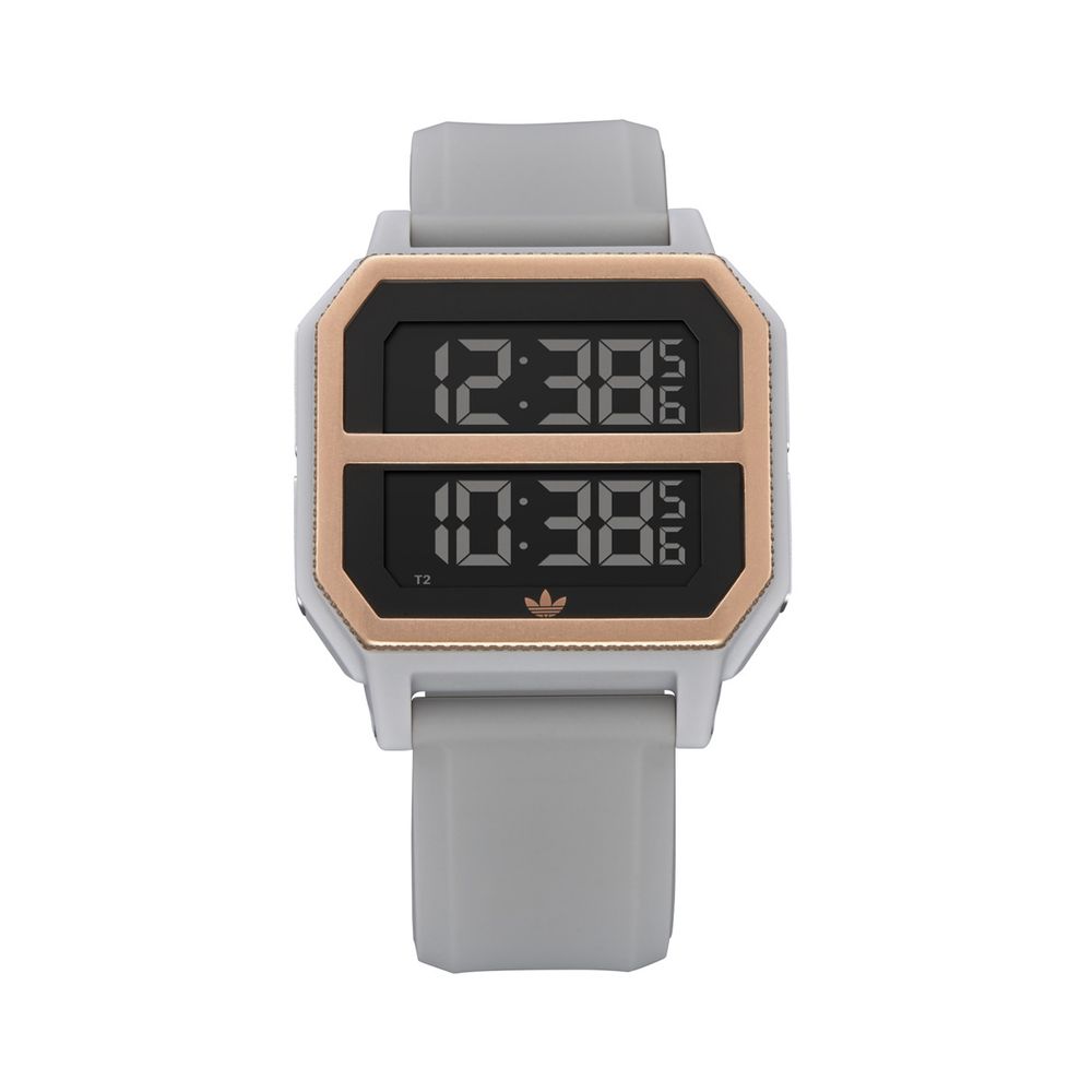 ADIDAS Originals "Archive_R2" Grey Digital Watch - Unisex Retro-Futuristic Design