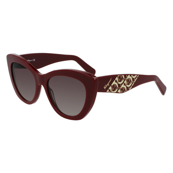 FERRAGAMO SALVATORE Burgundy Cat-Eye Sunglasses for Women