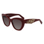 FERRAGAMO SALVATORE Lunettes de soleil Cat-Eye bordeaux pour femme