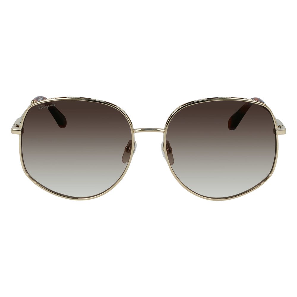 FERRAGAMO  SALVATORE Monture Oversize dorée pour femme
