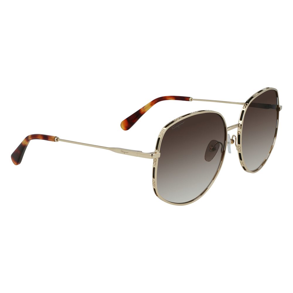 FERRAGAMO  SALVATORE Monture Oversize dorée pour femme