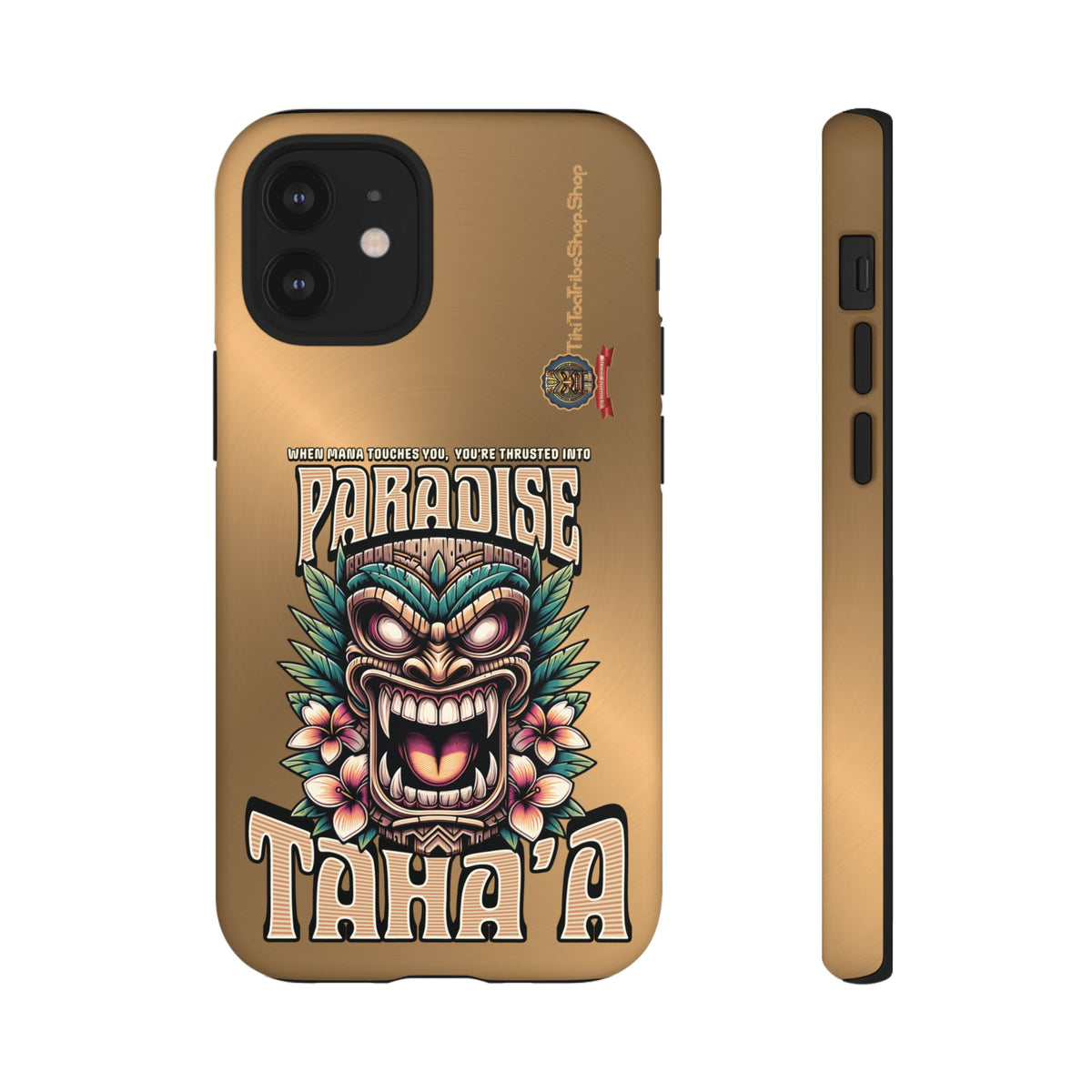 Tahaa – Coque Antichoc Premium « Tiki Féroce » | Design Tribal & Protection Maximale
