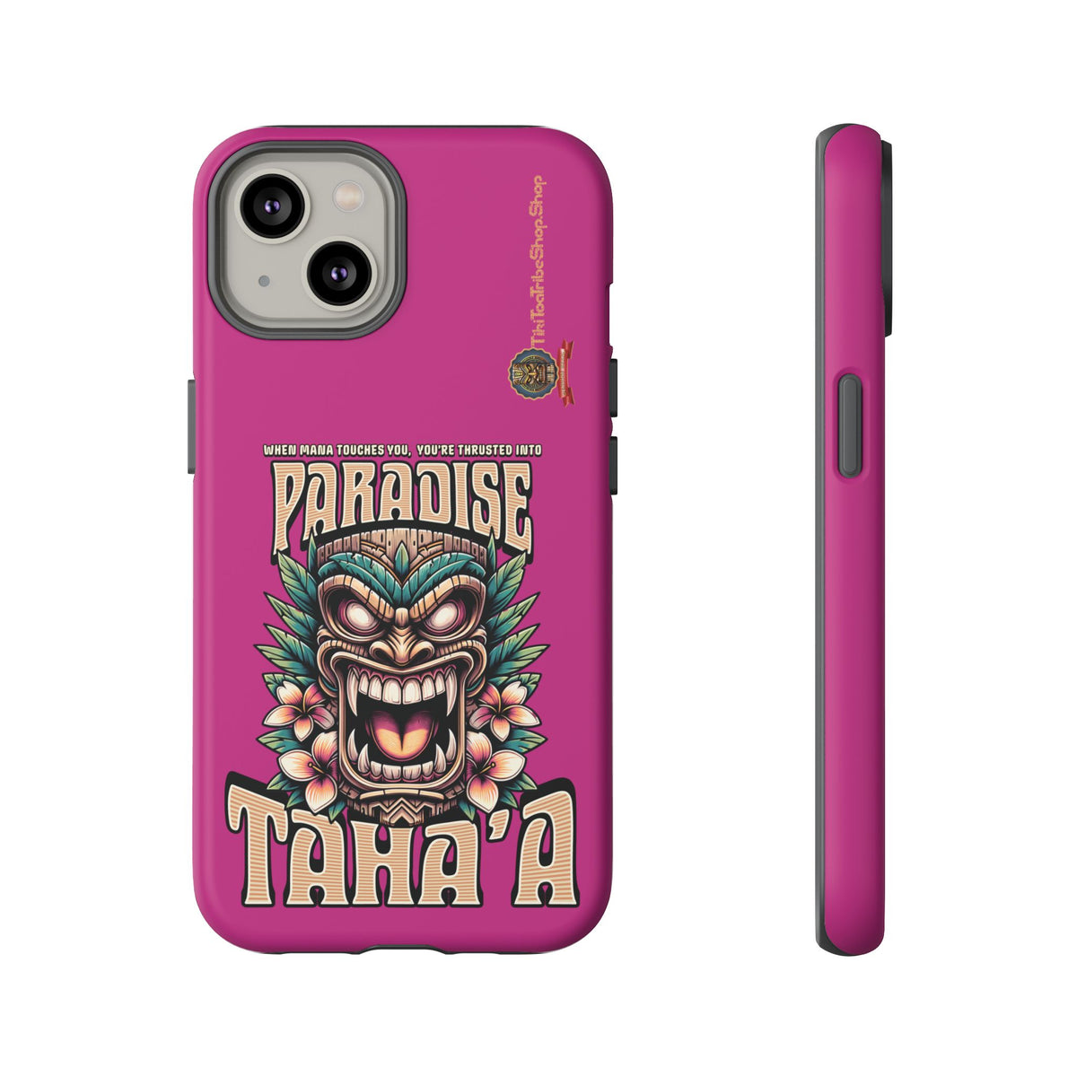 Tahaa – Coque Antichoc Premium « Tiki Féroce » | Design Tribal & Protection Maximale