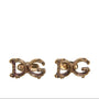 Boutons de Manchette Dolce & Gabbana "Logo DG Baroque" en Argent Sterling 925 Doré