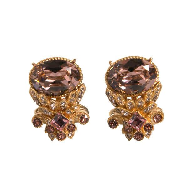 Boutons de Manchette Dolce & Gabbana "Cristal Ovale & Ornement Doré"