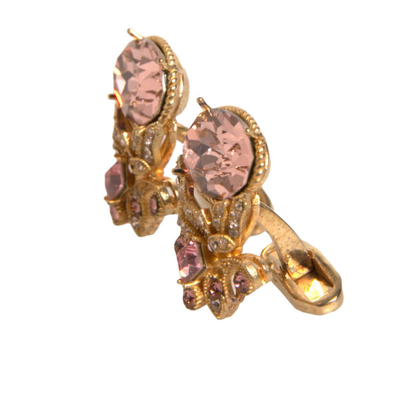Boutons de Manchette Dolce & Gabbana "Cristal Ovale & Ornement Doré"