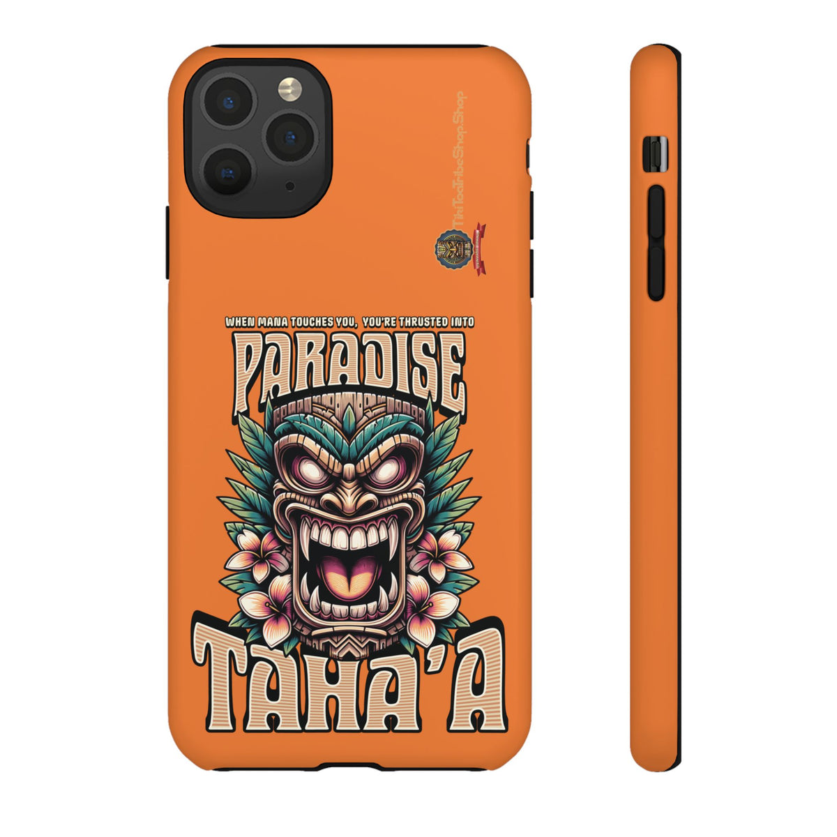 Tahaa – Coque Antichoc Premium « Tiki Féroce » | Design Tribal & Protection Maximale