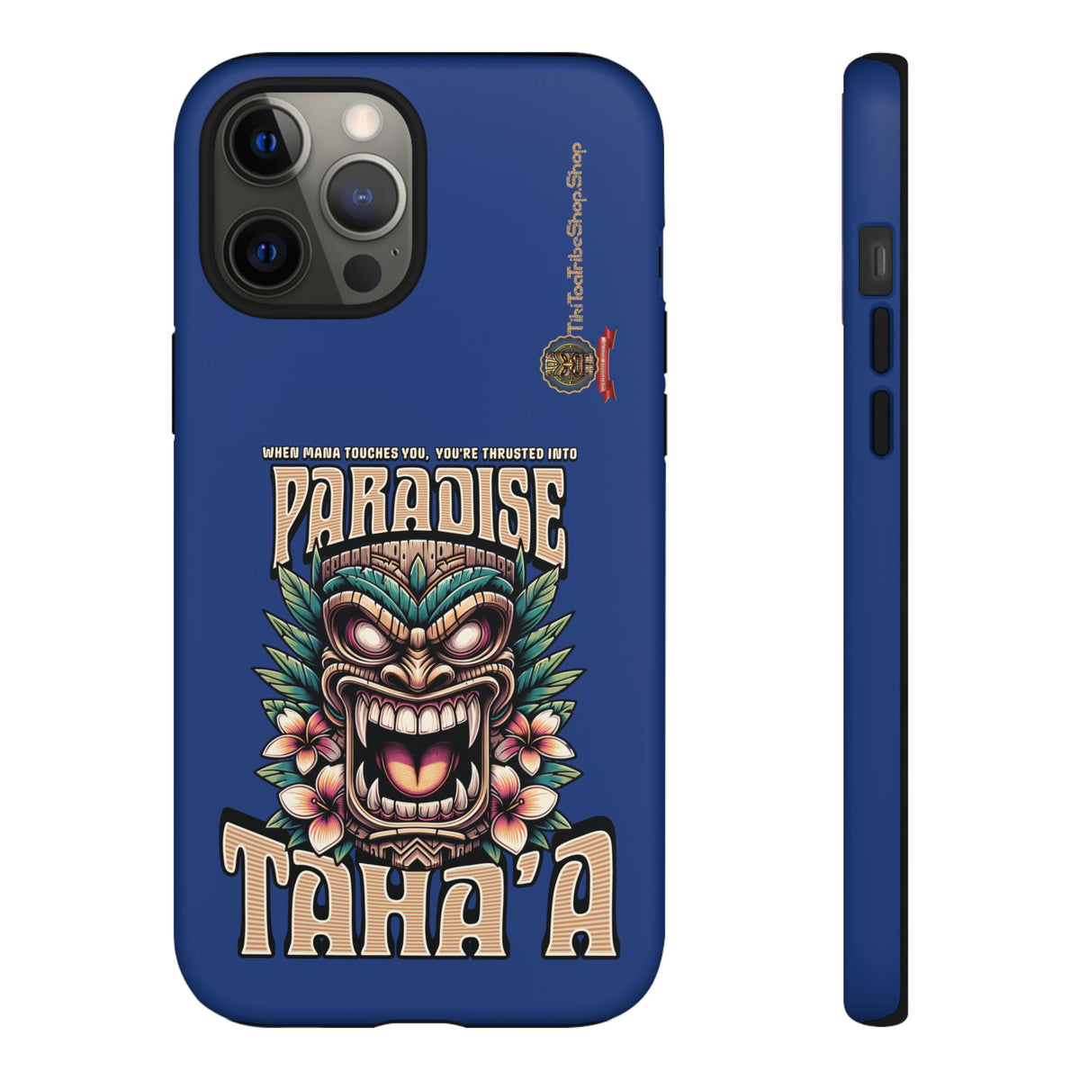 Tahaa – Coque Antichoc Premium « Tiki Féroce » | Design Tribal & Protection Maximale
