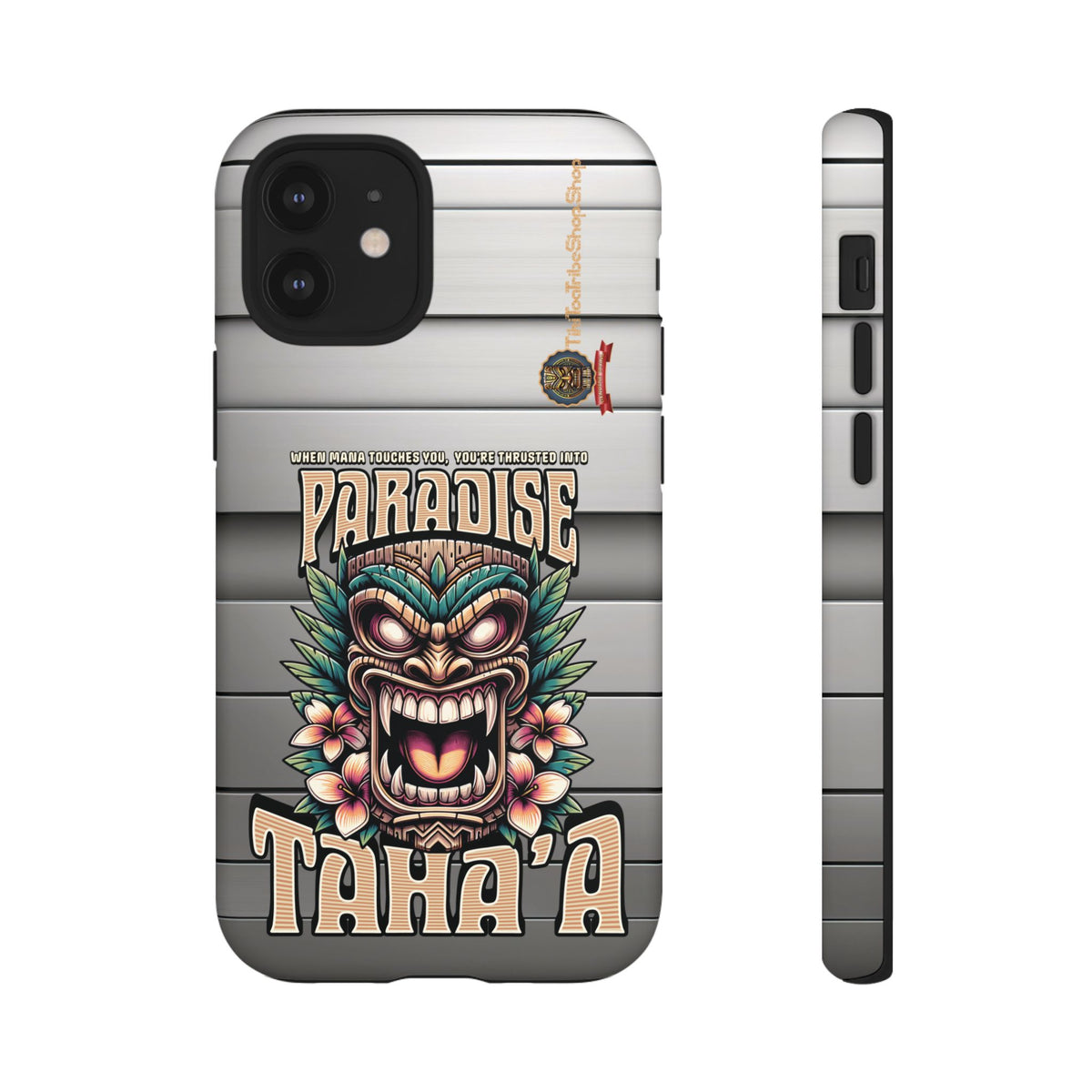 Tahaa – Coque Antichoc Premium « Tiki Féroce » | Design Tribal & Protection Maximale