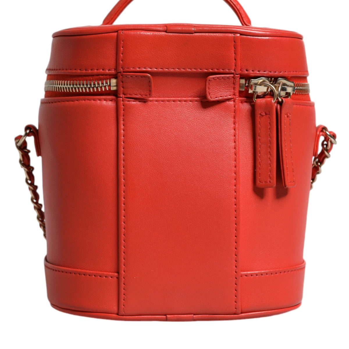 CHANEL Sac Vanity en Cuir Orange - L'Éclat du Luxe