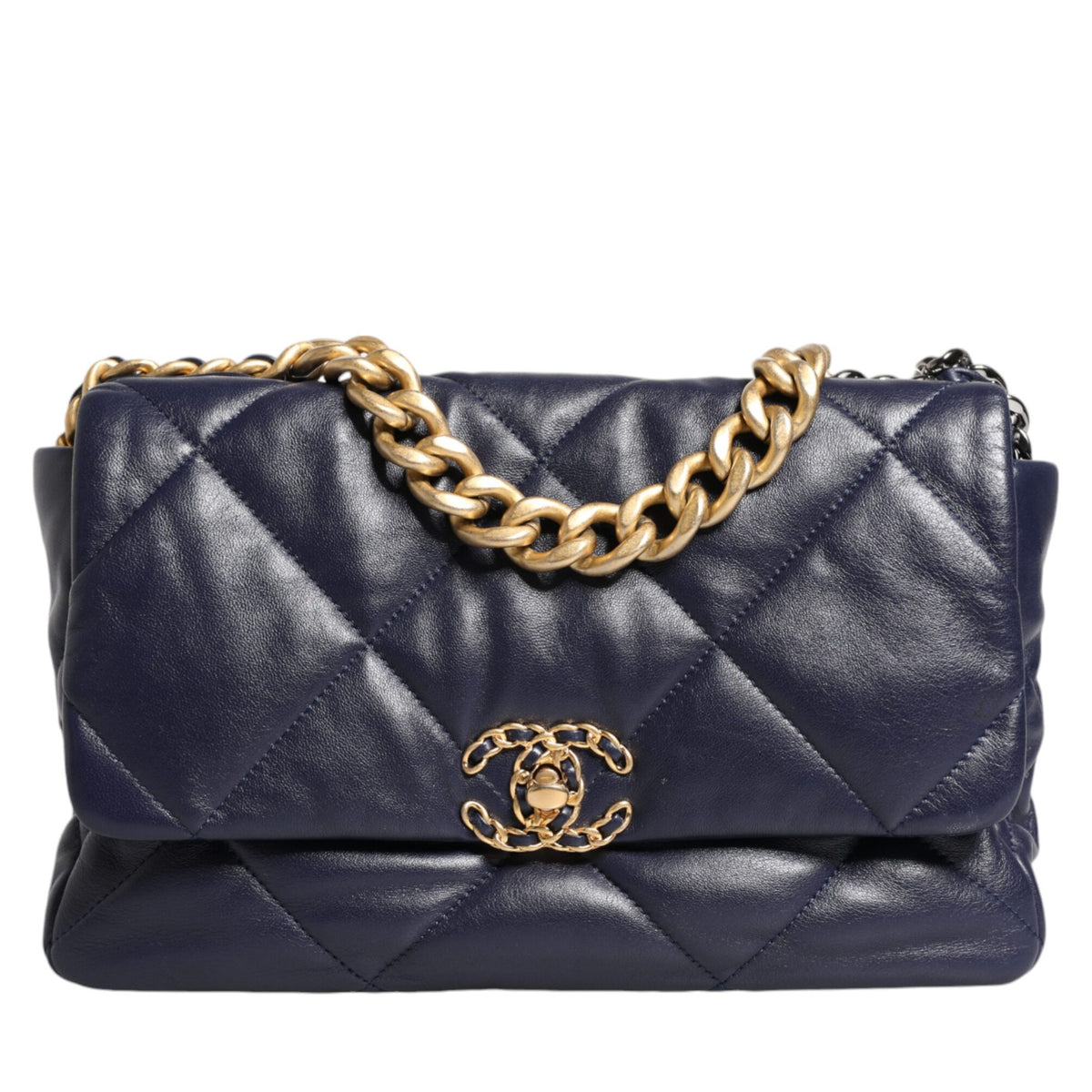 CHANEL Sac 19 en Cuir d'Agneau Matelassé Bleu - L'icône réinventée