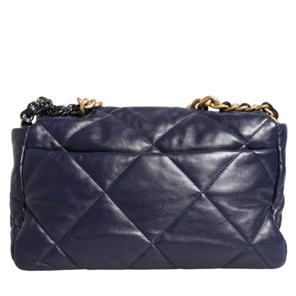 CHANEL Sac 19 en Cuir d'Agneau Matelassé Bleu - L'icône réinventée