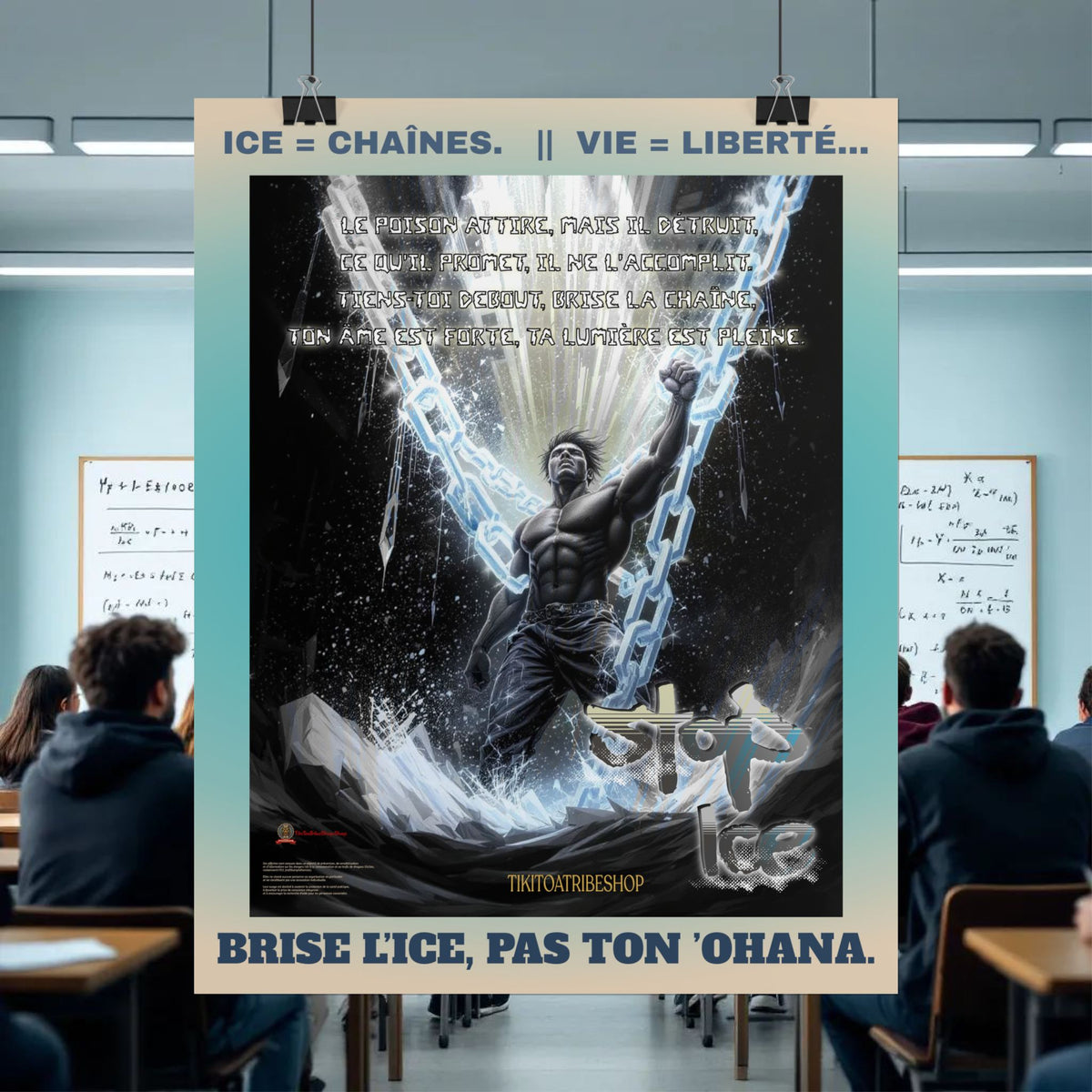 Posters Anti-ICE Polynésie – Affiches de Sensibilisation Contre la Drogue “Paruru i te ora – Brisons les chaînes de l’ICE”