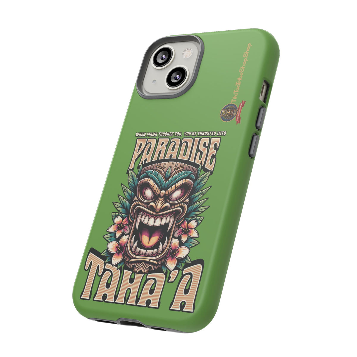 Tahaa – Coque Antichoc Premium « Tiki Féroce » | Design Tribal & Protection Maximale