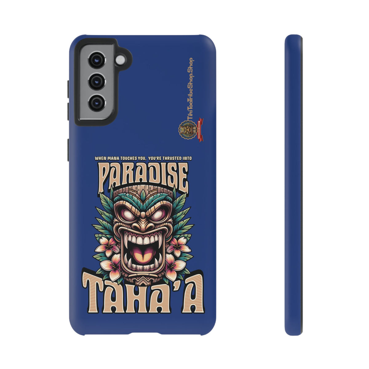 Tahaa – Coque Antichoc Premium « Tiki Féroce » | Design Tribal & Protection Maximale