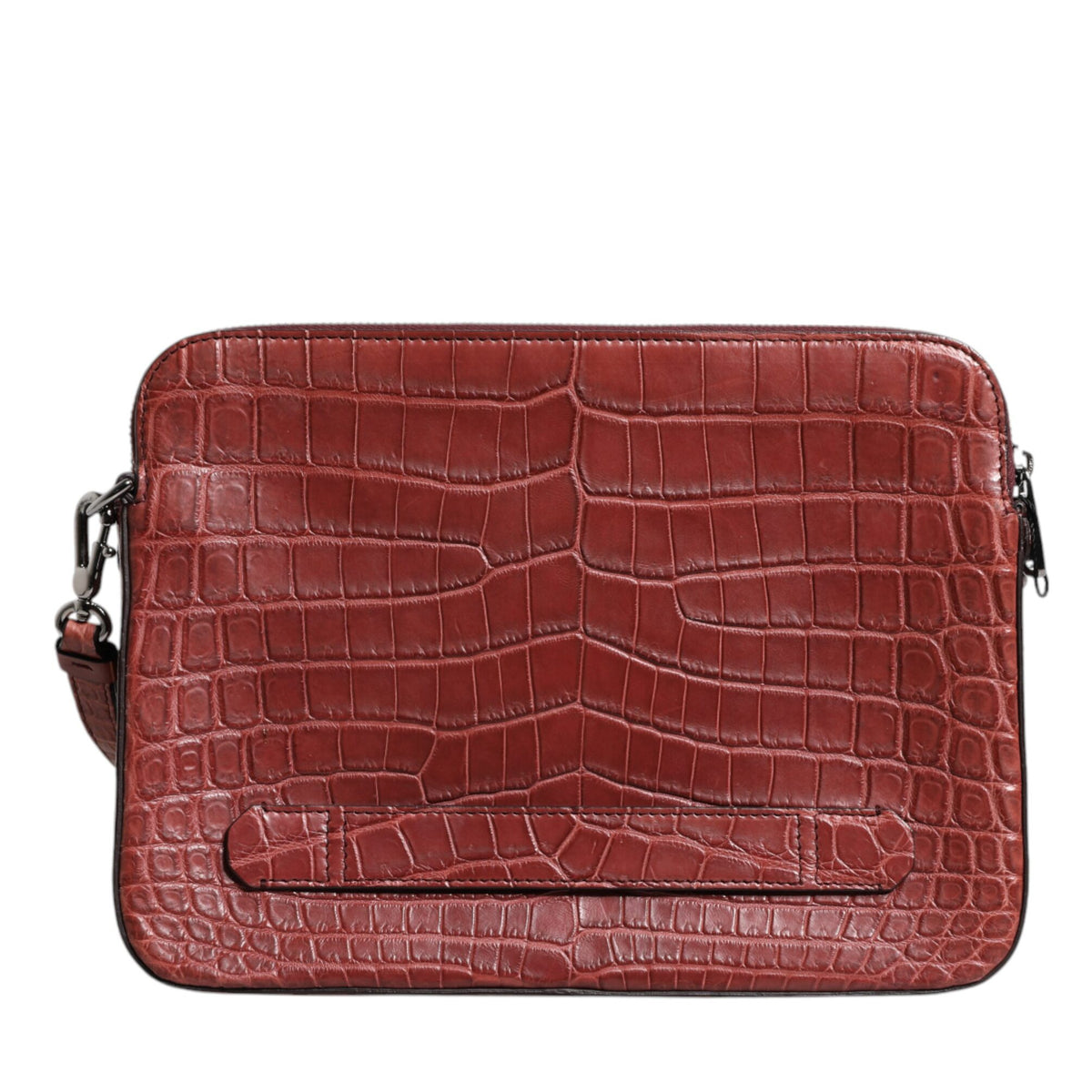 DOLCE & GABBANA Porte-Documents en Cuir de Crocodile - Élégance Italienne