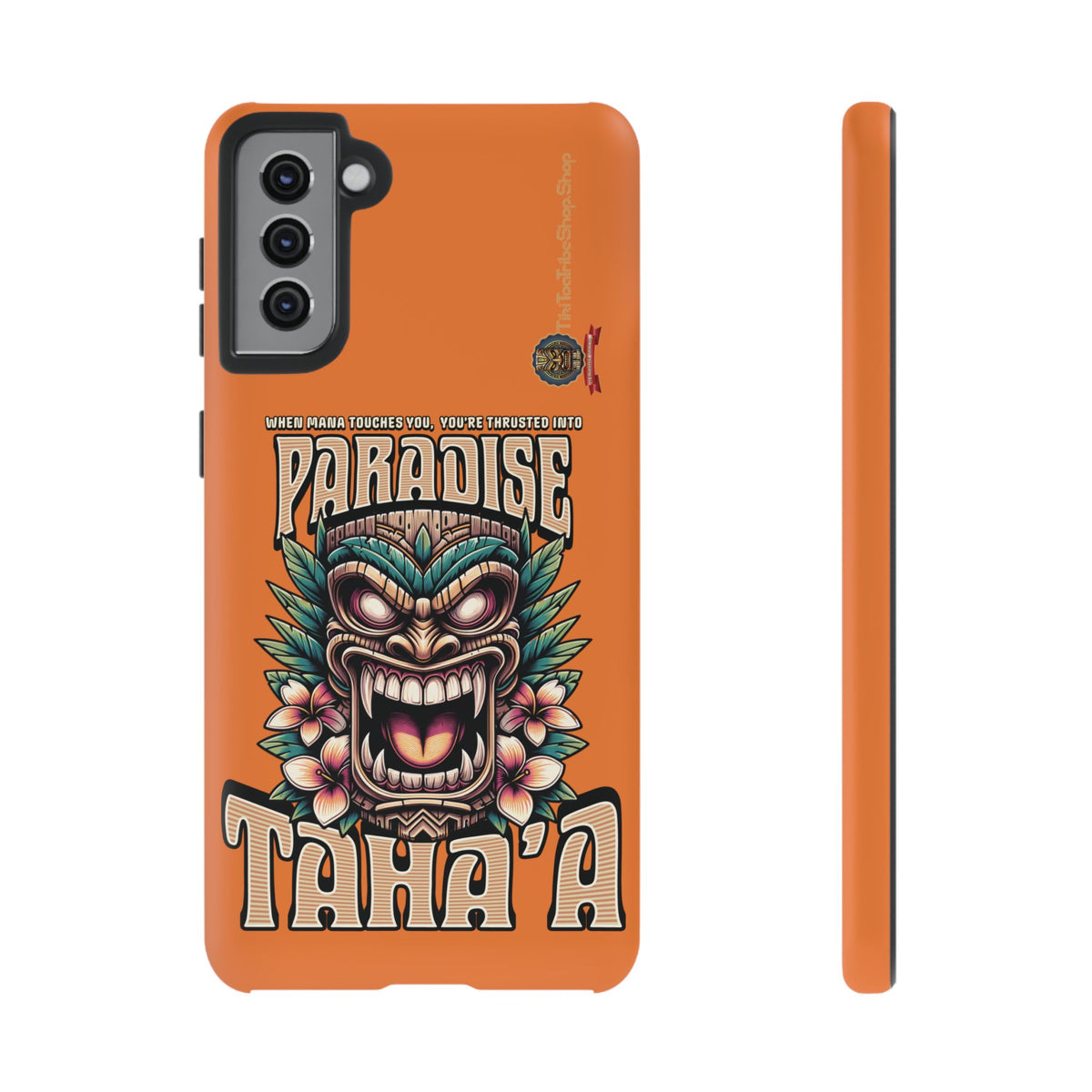 Tahaa – Coque Antichoc Premium « Tiki Féroce » | Design Tribal & Protection Maximale