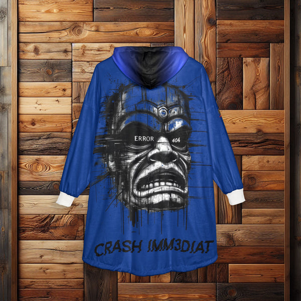 Tiki Glitch &amp; Error Hooded Fleece Blanket