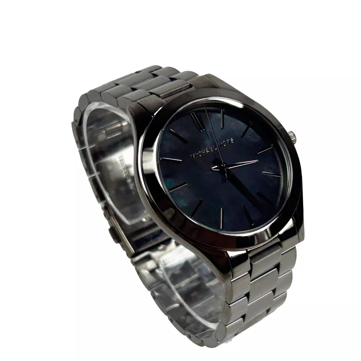MICHAEL KORS Montre Unisexe Slim Runway Acier Inoxydable Gunmetal - Élégance Minimaliste