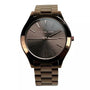 MICHAEL KORS Slim Runway Watch Brown Stainless Steel - Warm Elegance